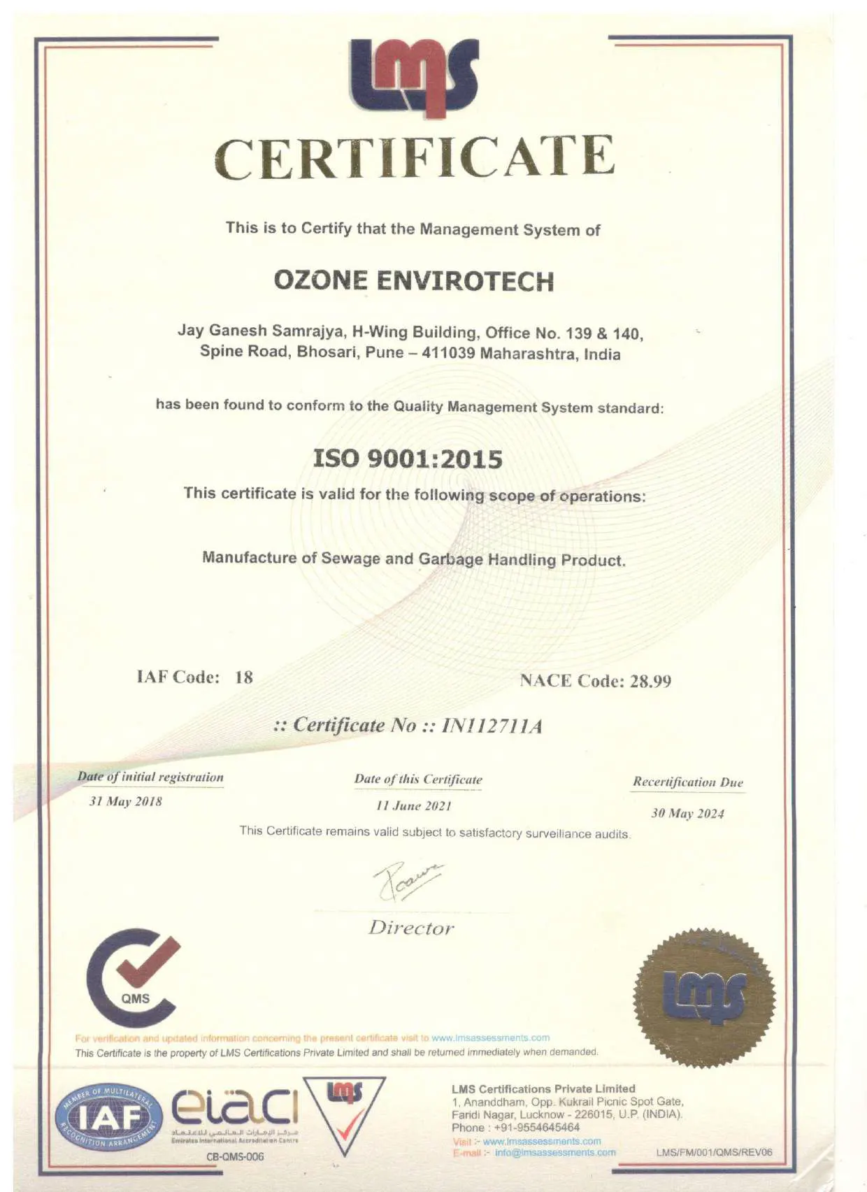 Ozone-Envirotech-ISO-9001