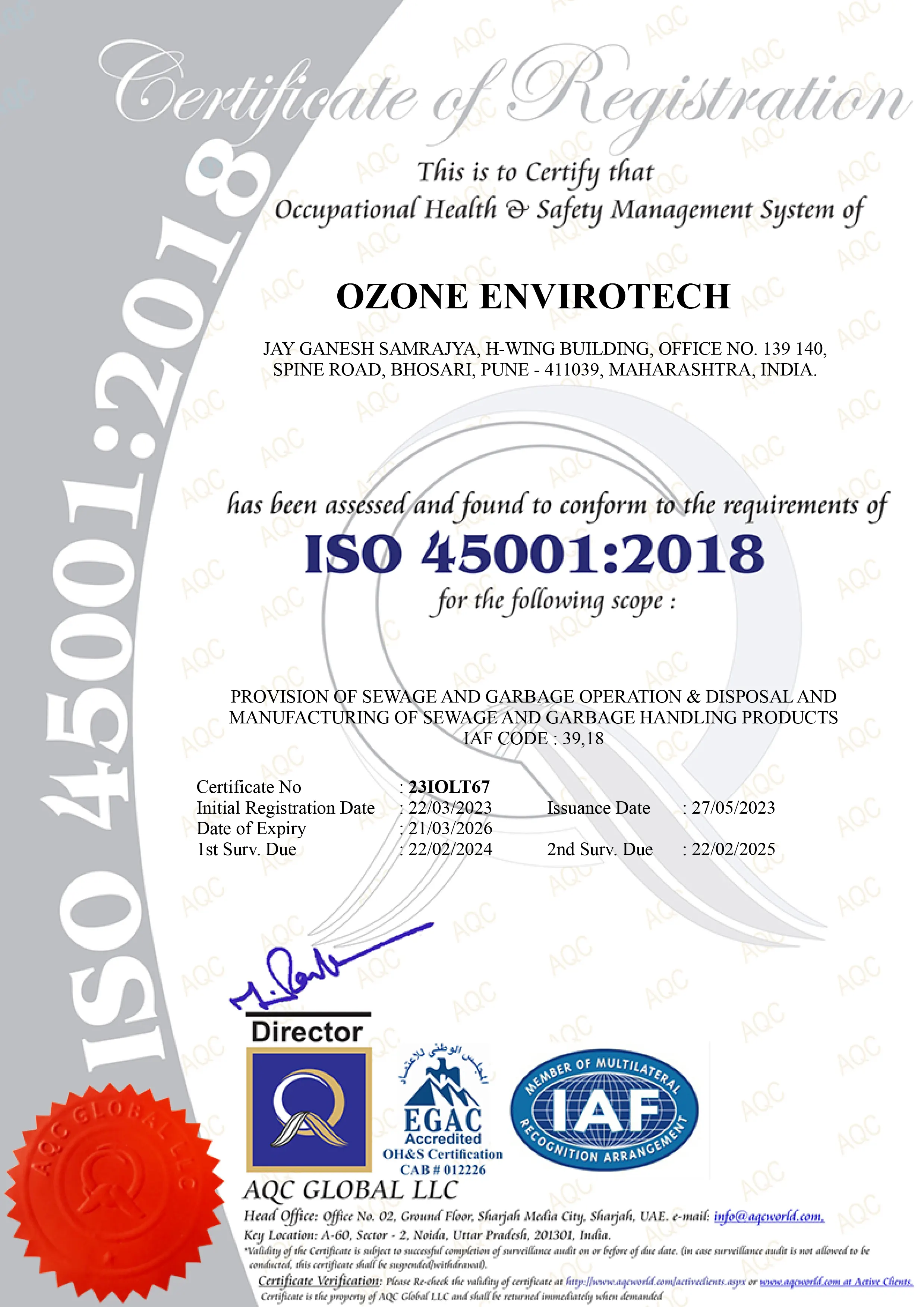 Ozone-Envirotech-ISO-45001